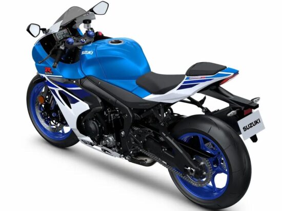 Suzuki GSX-R1000R 2024 Pearl Brilliant White Metallic Triton Blue back