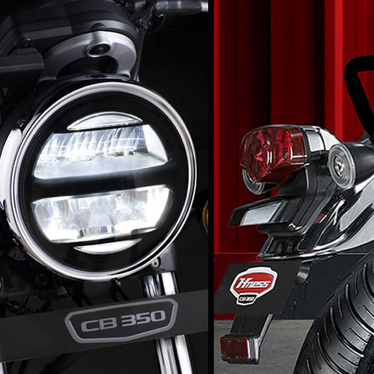 Honda H’ness CB350 2024 headlight and taillight