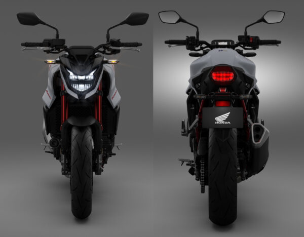 Honda CB750 Hornet 2023 Pearl Glare White with Metallic Red Flame headlight taillight
