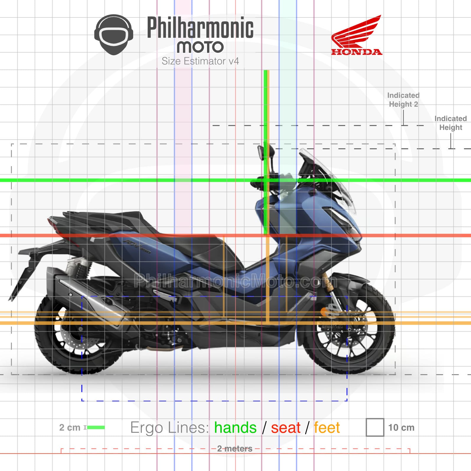 Honda ADV350 2024 Matt Pearl Pacific Blue