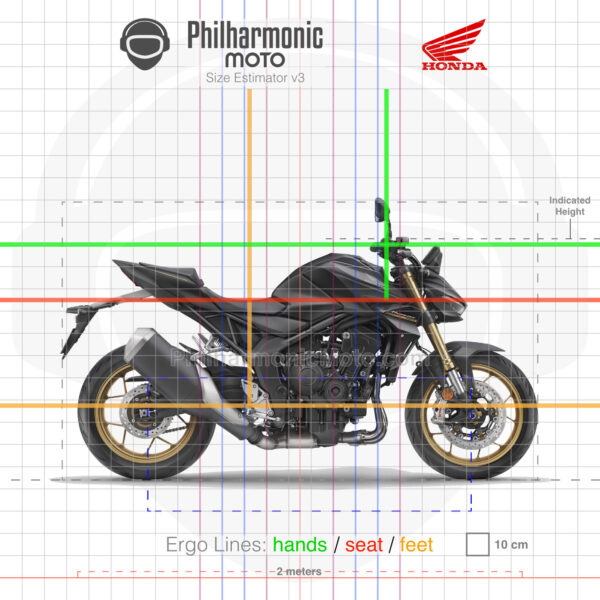 Honda CB1000 Hornet SP 2025 Mat Ballistic Black Metallic with Desert Gold Metallic wheels and forks