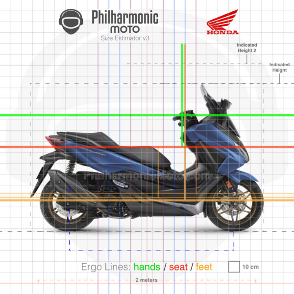 Honda Forza 350 2023 Matt Pearl Pacific Blue with new Bronze wheels