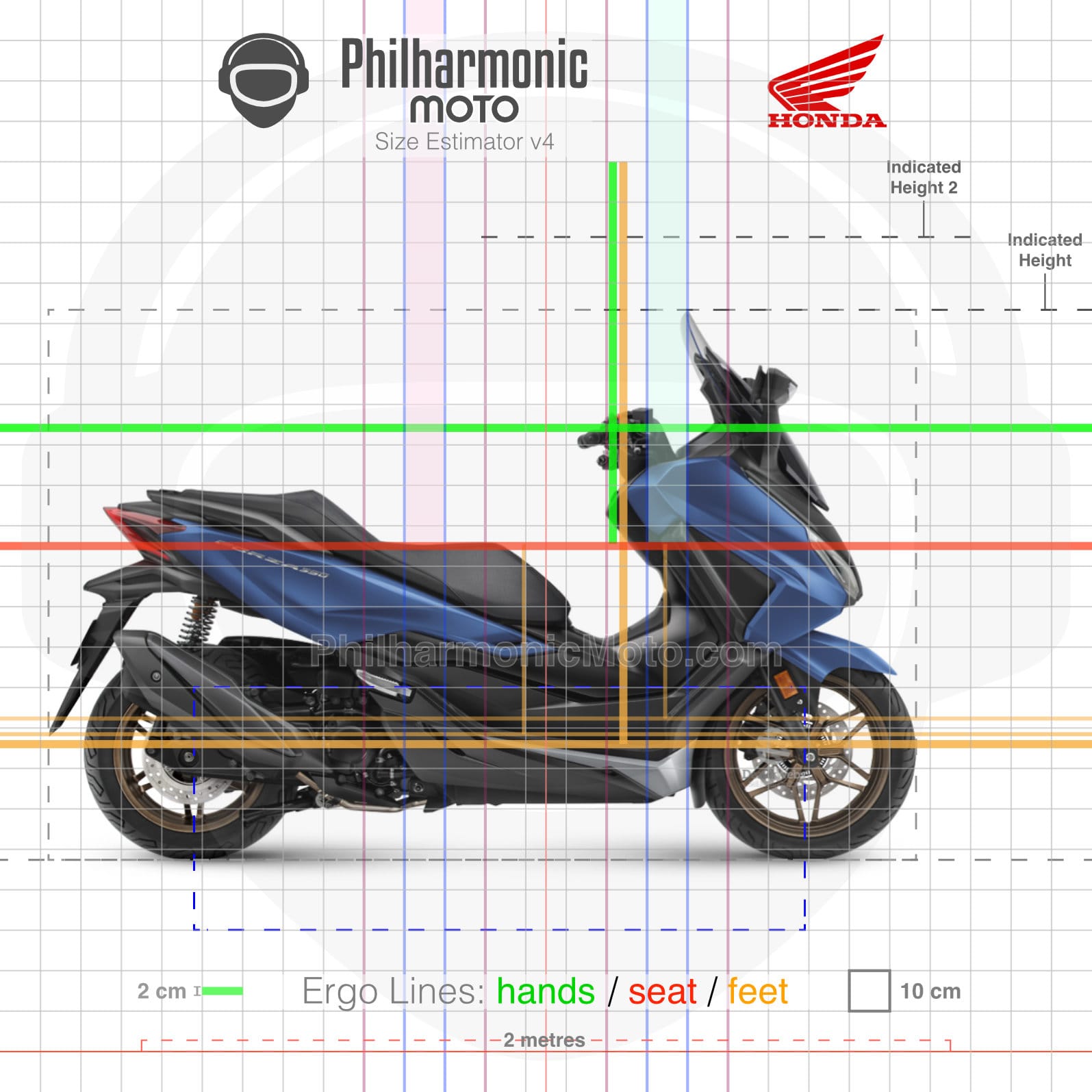 Honda Forza 350 2023 Matt Pearl Pacific Blue with new Bronze wheels