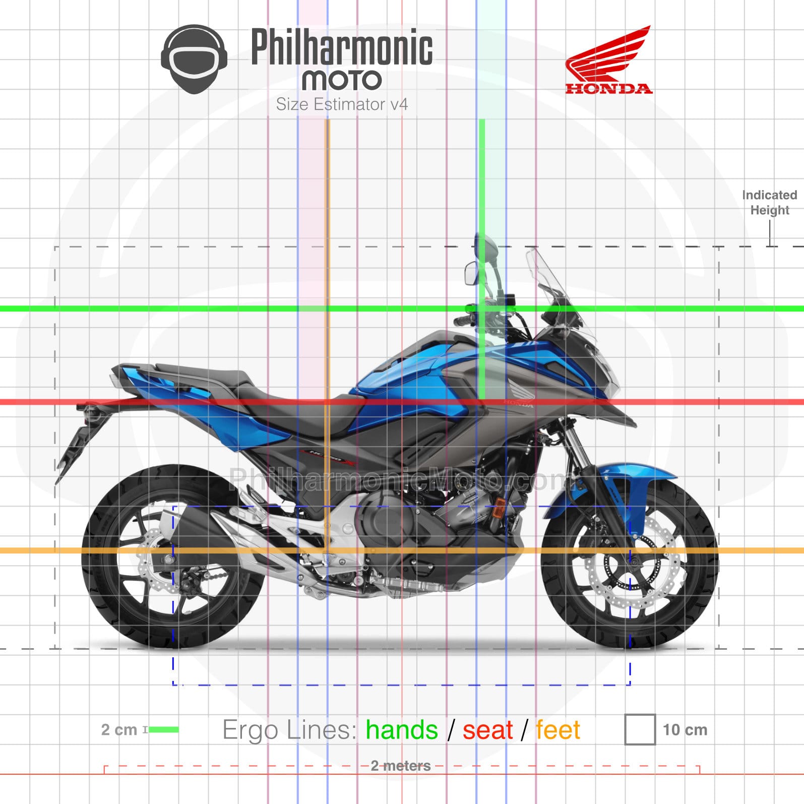 Honda NC750X 2020 Glint Wave Blue Metallic