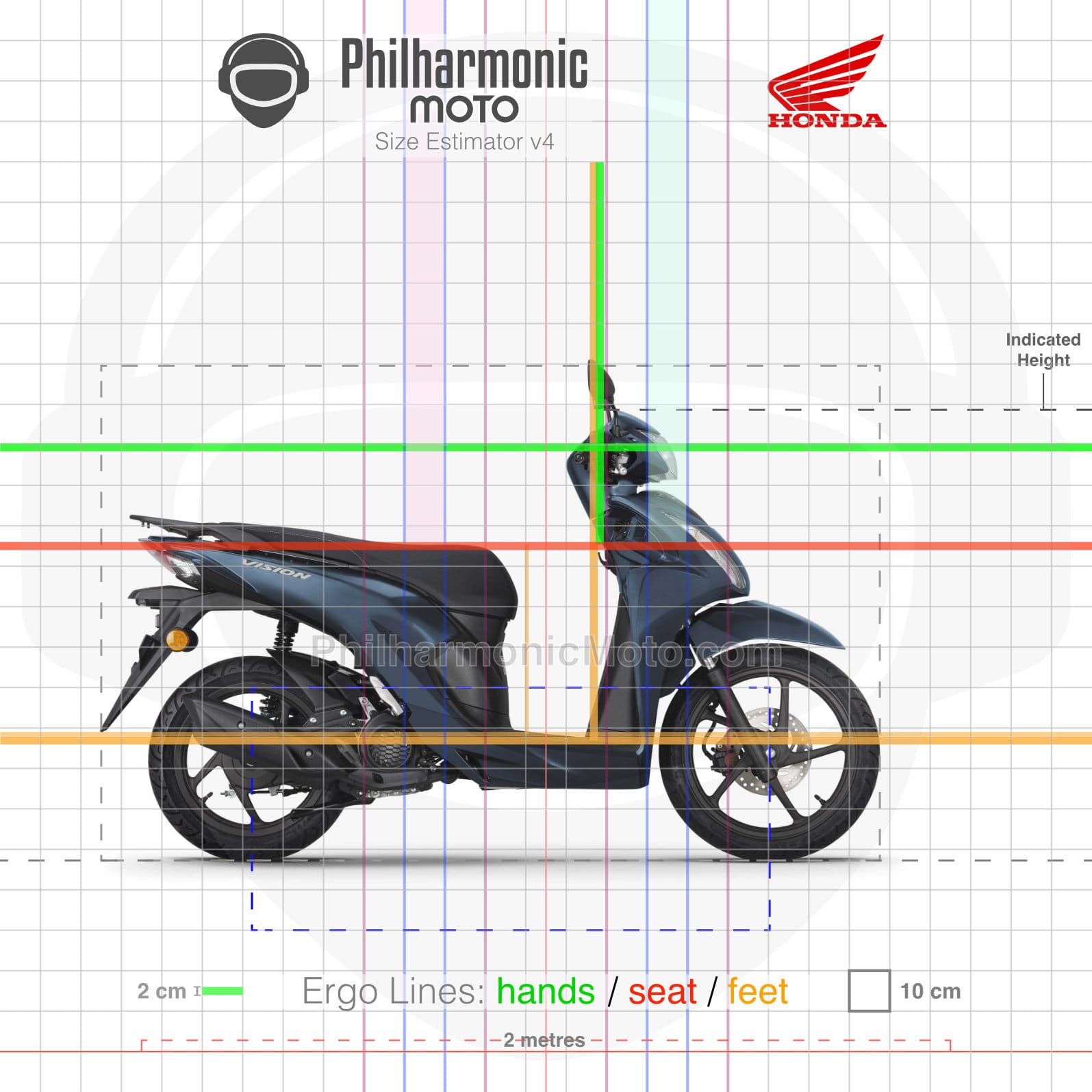 Honda Vision 110 2023 Matt Suit Blue Metallic