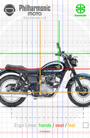 Kawasaki W230 2025 Metallic Ocean Blue Ebony