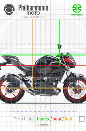Kawasaki Z500 SE 2024 Candy Persimmon Red Metallic Flat Spark Black Metallic Matte Graphenesteel Gray