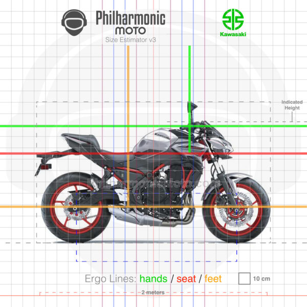 Kawasaki Z650 2023 Metallic Phantom Silver Metallic Carbon Gray