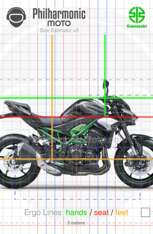 Kawasaki Z900 2025 Metallic Moondust Gray Metallic Spark Black Candy Lime Green