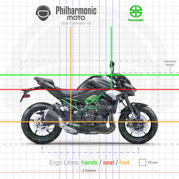 Kawasaki Z900 2025 Metallic Moondust Gray Metallic Spark Black Candy Lime Green