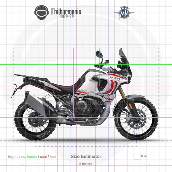 MV Agusta Lucky Explorer 9.5 2023. Glossy Solid Sidereal White