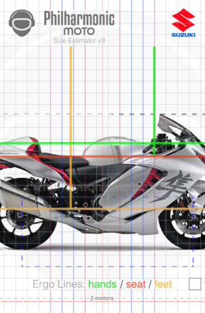 Suzuki GSX1300R Hayabusa 2023 Metallic Matt Sword Silver Candy Daring Red