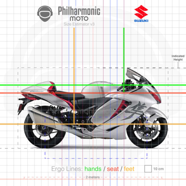 Suzuki GSX1300R Hayabusa 2023 Metallic Matt Sword Silver Candy Daring Red