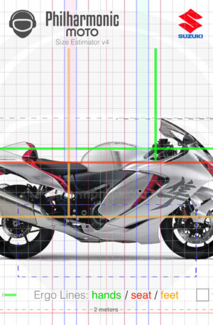 Suzuki GSX1300R Hayabusa 2023 Metallic Matt Sword Silver Candy Daring Red