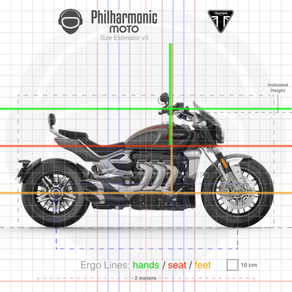 Triumph Rocket 3 GT 2020 Silver Ice and Storm Grey with a Korosi Red pinstripe decal