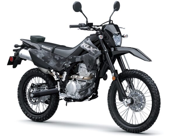 Kawasaki KLX300 2024 Cypher Camo Gray front