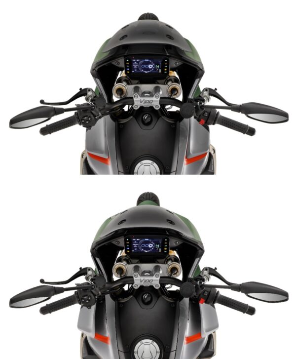 Moto Guzzi V100 Mondello S 2023 adaptive aerodynamics top