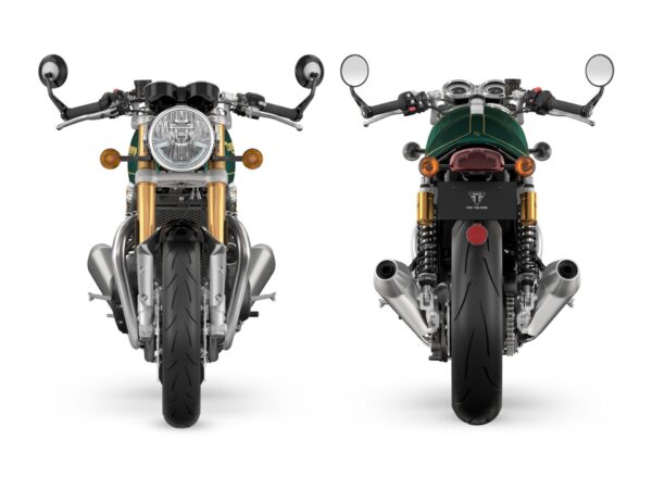 Triumph Thruxton Final Edition 2024 Competition Green front and rear