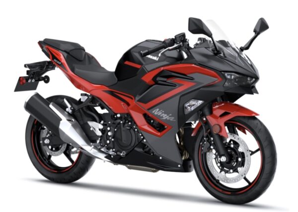 Kawasaki Ninja 500 2024 Passion Red Metallic Flat Spark Black Metallic Matte Dark Gray front