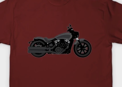 indian scout bobber bw tshirt