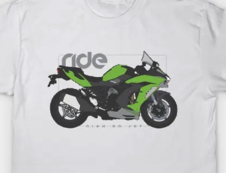 kawasaki ninja h2 sx se+ green ride tshirt