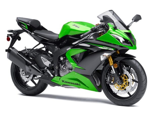 Kawasaki ZX-6R 636 2013 Lime Green Metallic Spark Black front