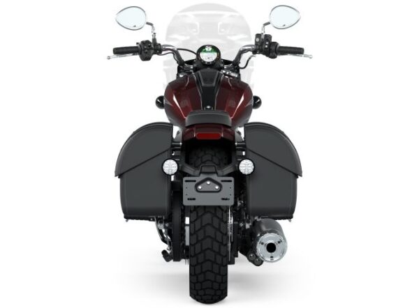 Indian Super Scout 2025 Maroon Metallic with Graphics back2