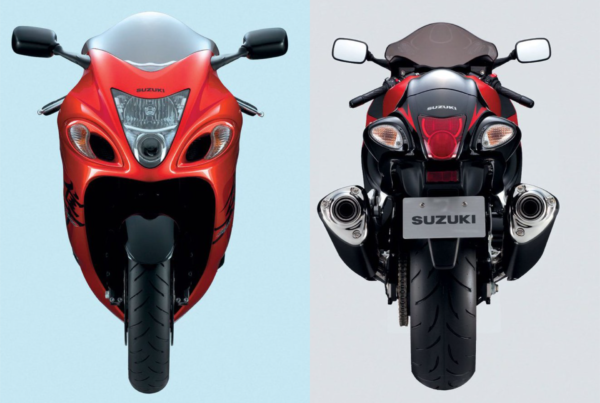 Suzuki GSX1300R Hayabusa 2008 orange red front back