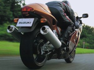 Suzuki GSX1300R Hayabusa 1999 Metallic Light Copper Brown Metallic Ecru Silver back
