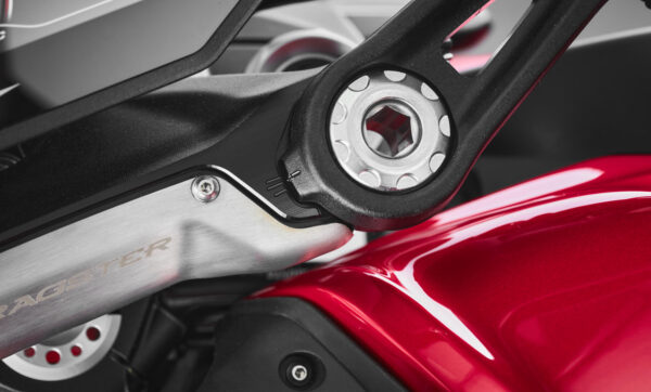 MV Agusta Dragster R 2023 Metallic Madness Red Metallic Carbon Black adjustable handlebars