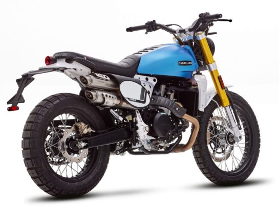 Fantic Caballero 500 Scrambler 2024 blue back