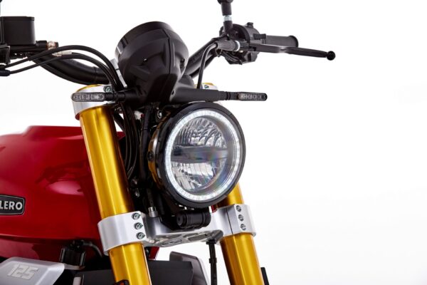 Fantic Caballero 125 Scrambler 2024 red headlight