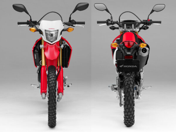 Honda CRF250L 2017 Extreme Red front and rear