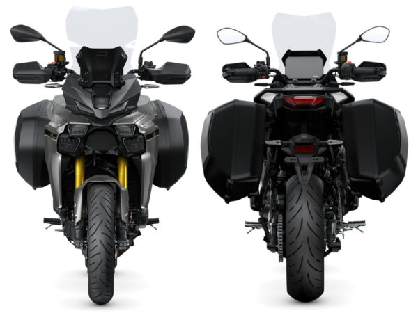 Yamaha Tracer 9 GT 2025 Ceramic Ice front and rear
