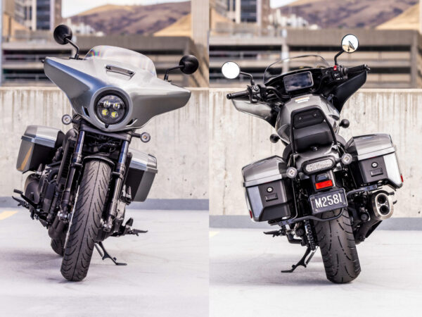 Honda Rebel 1100 CMX1100T 2025 Gray Metallic front and rear accessorized