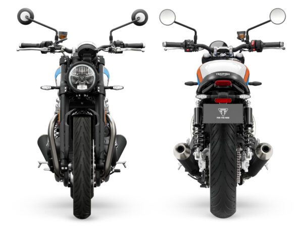 Triumph Speed Twin 900 2025 Pure White front and rear