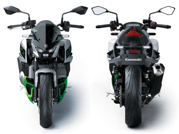 Kawasaki Z7 Hybrid 2024 front and rear