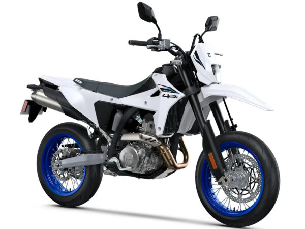 Suzuki DR-Z4SM 2025 Solid Special White No 2 front