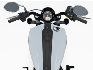Indian Scout Sixty Bobber 2025 Ghost White Metallic Smoke cockpit
