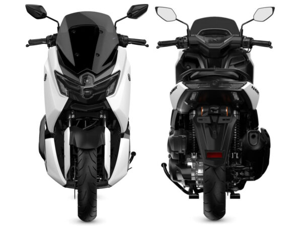 Yamaha NMAX 125 2025 Milky White front and rear