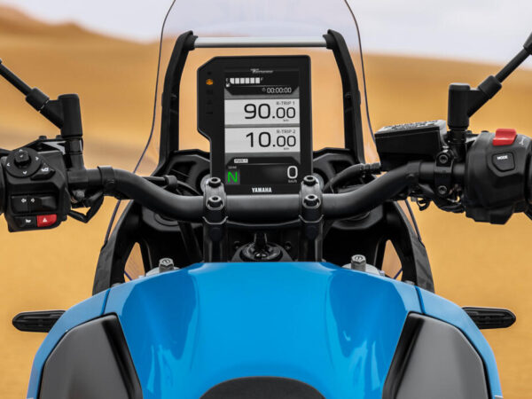 Yamaha Tenere 700 Rally 2025 Sky Blue cockpit