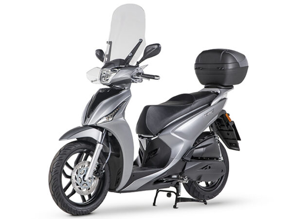 Kymco People S 125 2021 Gris Stone front accessorized