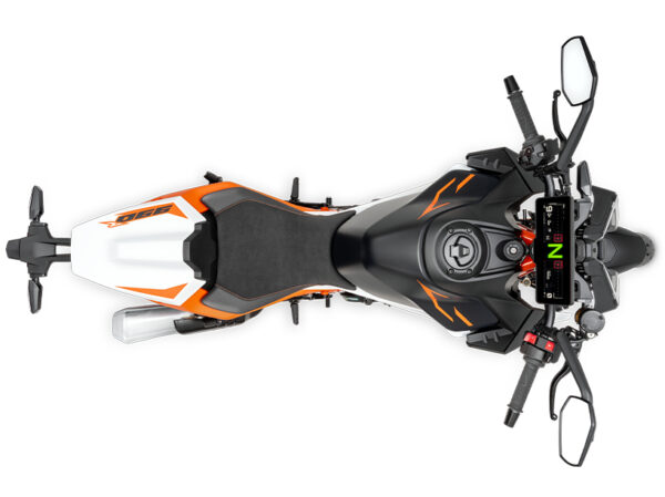 KTM 990 Duke R 2025 white top view