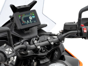 KTM 790 Adventure 2025 orange cockpit