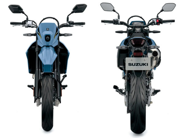 Suzuki DR-Z4SM 2025 Sky Gray front and rear