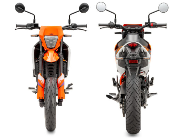 KTM 125 SMC R 2025 orange front and rear