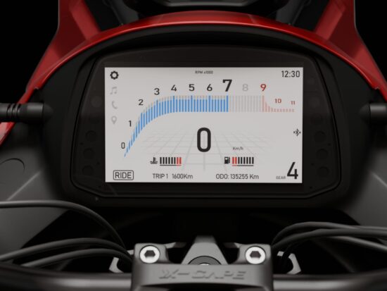 Moto Morini X-Cape 700 2025 Red Passion dashboard