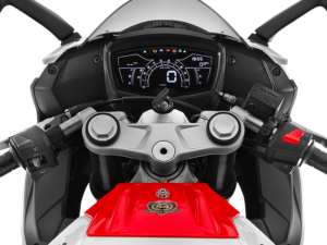 Aprilia RS 125 2025 Kingsnake White dashboard