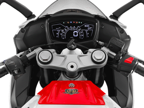 Aprilia RS 125 2025 Kingsnake White dashboard