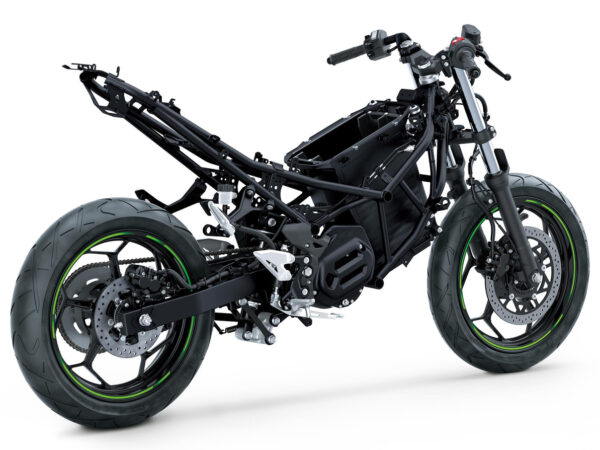 Kawasaki Ninja e-1 2024 Metallic Bright Silver Metallic Matte Lime Green Ebony frame